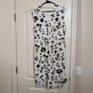 Ann Taylor White with floral detail Dress